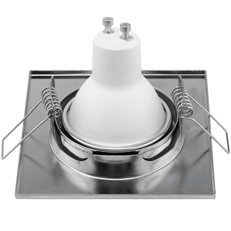 Halogenové svítidlo pod omítku Pohyblivé čtvercové svítidlo PICTOR Chrome Sheet MR16 GU10 LUMILED