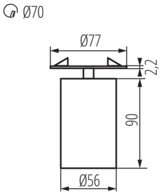 Stropní svítidlo Spot Tuba LED Halogen GU10 Adjustable Round Black Chiro Kanlux