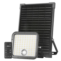LED reflektor venkovní solární zahrada 30W 4800lm CCT 360° solární se senzorem pohybu IP65 černý Mhcs Kobi