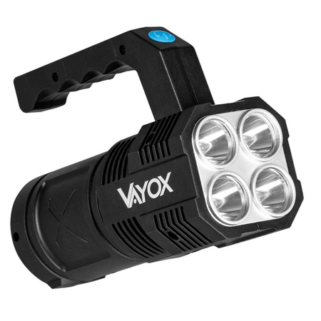 Dobíjecí LED reflektor 5W 250lm ruční světlo výkonné 4XLED+COB VA0113 VAYOX