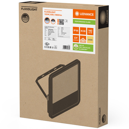 LED reflektor 133W 18600lm 3000K IP66 černý LEDVANCE reflektor