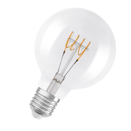 Dekorativní LED žárovka G95 Sphere E27 4,8W = 40W 470lm 2700K teplá bílá 320° Filament Dimmable Vintage 1906 Osram