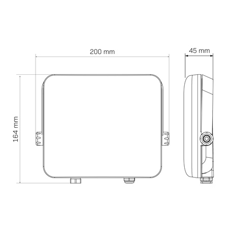 LED reflektor 50W 3750lm 4000K neutrální 120° černý IP65 mléčný Sanico Goldlux