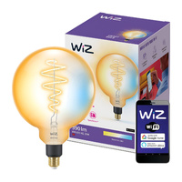 LED žárovka E27 G200 6W = 25W Filament Amber SMART WiFi WiZ