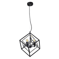 Stropní závěsné svítidlo 3x E27 Chrome Black Ikar Sanico Goldlux