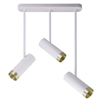 Bodové stropní svítidlo 3x GU10 bílé zlaté PORTO Sanico Goldlux