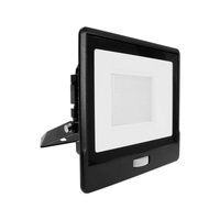 Reflektor LED 50W 4000lm 4000K IP65 Černá s tlumičem. pohybovým senzorem a funkcí CUT-OFF Samsung Chip VT-158S-B V-TAC
