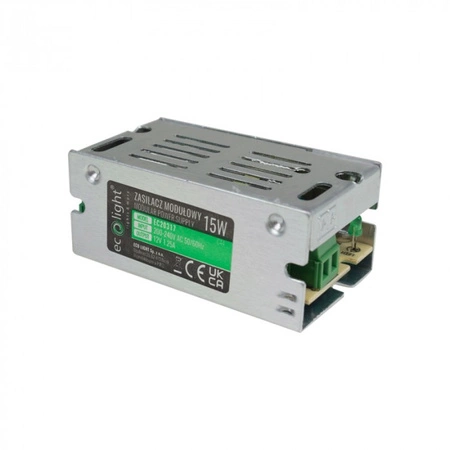 Modulární napájecí zdroj pro LED pásky 15W 12V 1,25A IP20 SLIM Ecolight