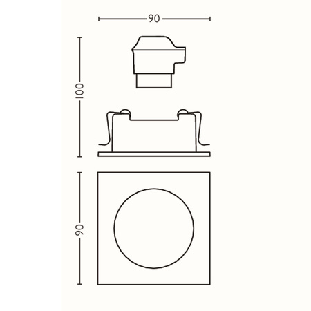 Zásuvné halogenové svítidlo DONEGAL GU10 Square Movable Satin PHILIPS