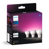 3x LED žárovka GU10 s reflektorem 4,2W = 50W 400lm 2000-6500K CCT + RGB SMART Smart Bluetooth ZigBee Bílá a barevná atmosféra Philips HUE