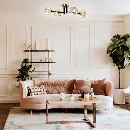 Stropní dekorativní svítidlo E14 Black Gold Elegance Kobi