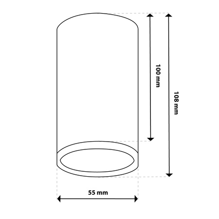LED reflektorové stropní svítidlo Spot Tuba GU10 IP44 ADERO Black Lumiled