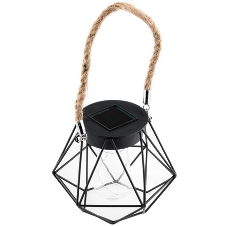 LED solární závěsné svítidlo Venkovní zahradní lucerna 3000K IP44 soumrakový senzor