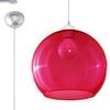 LED závěsné stropní svítidlo BALL E27 Overhang Round Red SOLLUX
