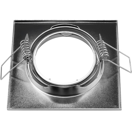 6x Halogenové svítidlo pod omítku Pohyblivé čtvercové svítidlo PICTOR Chrome Sheet MR16 GU10 LUMILED