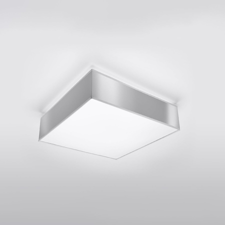 LED stropní svítidlo Plafond HORUS 2xE27 Čtvercové svítidlo 35cm šedé SOLLUX