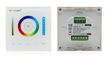 RGB+CCT LED dotykový ovladač 12V / 24V 10A Mi-Light NÁSTĚNNÝ - P3