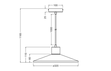 Dekorativní stropní závěsné svítidlo E27 s převisem Bílá hnědá Dekor Ledvance