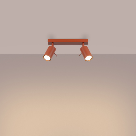 Tuba Spot Reflector Stropní svítidlo 2x GU10 Ochre Red Ring Bittersweet Shimmer SL.1507 Sollux