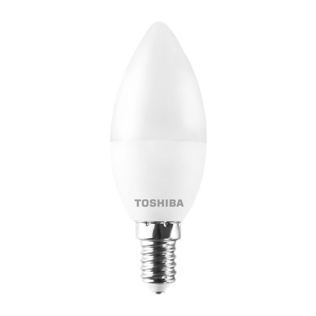 LED žárovka E14 C37 4.7W = 40W 470lm 3000K Teplá bílá 220° Mléčná TOSHIBA