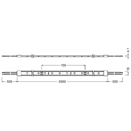 LED pásek 24V 27W 300LED teplá bílá IP65 5m Ledvance