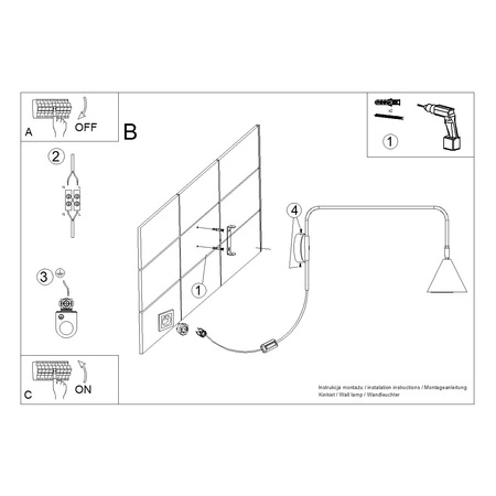 Nástěnné svítidlo Nástěnné svítidlo E14 Black NOX Crimson SL.1697 Sollux