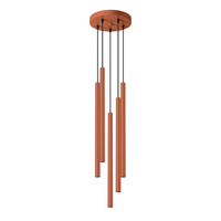 Stropní závěsné svítidlo Tuba Spot 5x G9 Ochre Red Pastelo Ocean Green SL.1528 Sollux