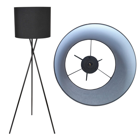 Sanico Goldlux E27 Black Tekla Stojací stojací lampa