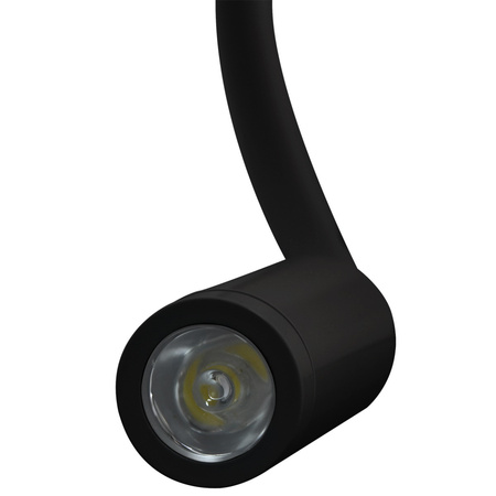 Nástěnná LED lampa Flexibilní nástěnná lampa na čtení LEO 3W 4000K Černá