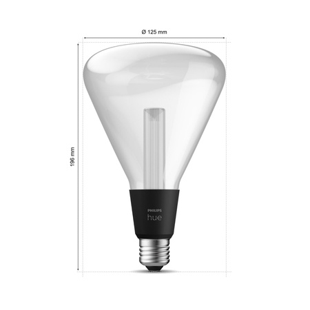 LED žárovka E27 trojúhelníková 6,8W = 60W 500lm 2000-6500K CCT + RGB FILAMENT SMART Smart Bluetooth ZigBee White and Color Ambiance Philips HUE