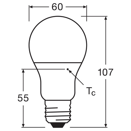 3x LED žárovka E27 A60 4.9W = 40W 470lm 6500K Studená bílá 180° OSRAM Hodnota