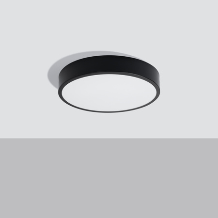 Stropní svítidlo Plafond ONYX 40 LED 23W 3000K 1890lm černé Minimalistické SOLLUX