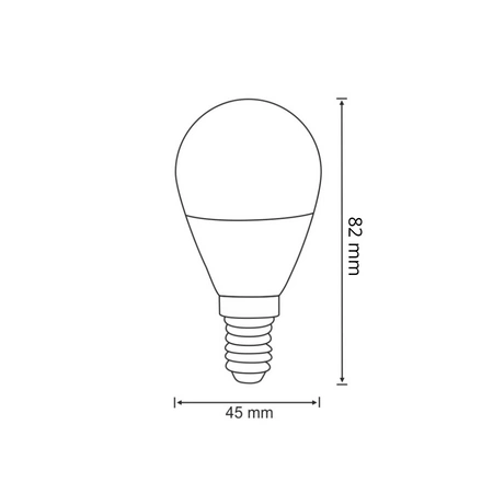 LED žárovka G45 E14 6,3W 560lm 3000K Warm 130° Sanico Goldlux