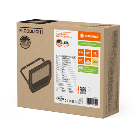 LED reflektor 41W 5500lm 3000K IP66 černý LEDVANCE reflektor