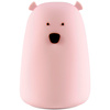LED RGB dekorativní noční světlo s dobíjecí baterií Růžový medvěd GOLDLUX (Polux) 16cm