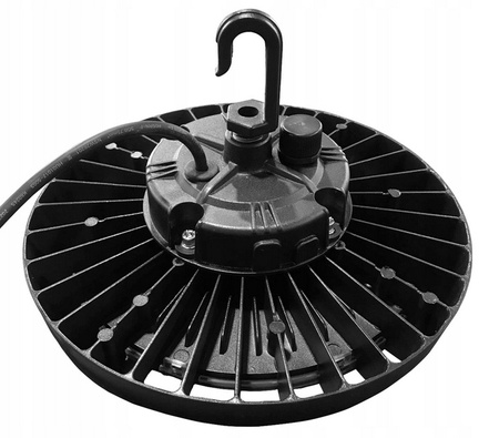 LED High Bay Industrial Pendant Lamp 150W 4000/5000/6000K CCT 90° Black IP65 Masterled