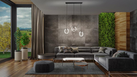 Dekorativní závěsná stropní lampa LED 20W 1300lm 3000K - 4200K - 6500K CCT Black Decor Ledvance