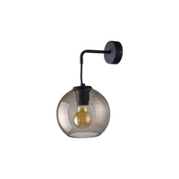 VETRO 9132 Nowodvorski Nástěnná lampa Černá E27 Ocelová nástěnná lampa Ocel + sklo Vintage