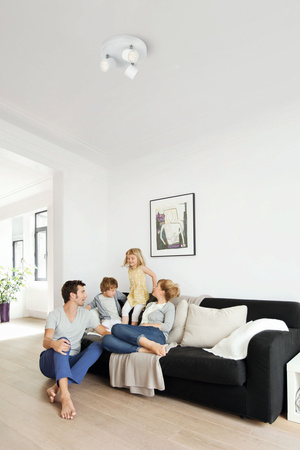 LED STAR stropní svítidlo 3x 4,5W 2700K stmívatelné reflektorové svítidlo pohyblivé bílé kulaté PHILIPS