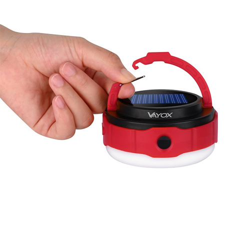 Dobíjecí kempingová svítilna 500lm 3000K-6500K Solární USB-C Powerbank VA0100 VAYOX