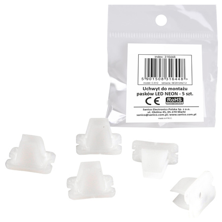 Neonový držák LED pásku. 5 kusů