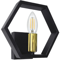 Nástěnné svítidlo Venkovní fasádní svítidlo E14 Black Gold Honey Sanico Goldlux