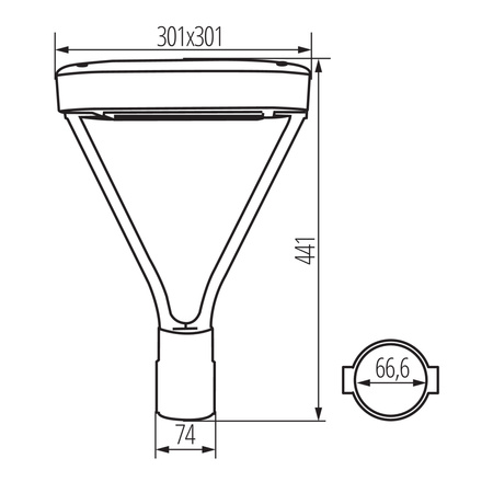 LED pouliční svítidlo 50W 8000lm CCT 120° IP65 IK08 šedé PARCOLI KANLUX