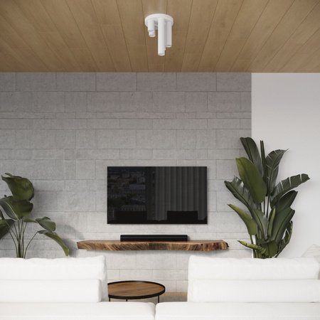 Stropní plafon Tuba Spot 5x GU10 White Lagos Ocean Green SL.1465 Sollux