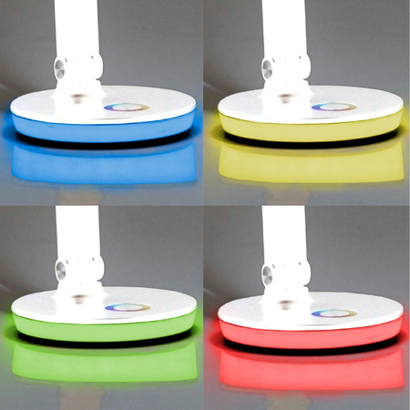 Stolní LED lampa 7W 450lm 4000K Neutrální RGB 120° bílá Stmívatelná Neptun Sanico Goldlux