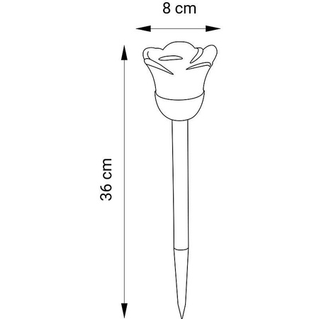 LED solární zahradní lampa ROSE 6500K Studená bílá a RGB GOLDLUX (Polux)