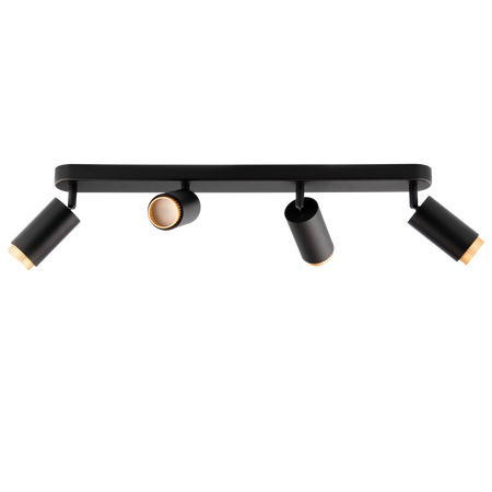 Reflektorové stropní svítidlo 4x GU10 ELIGIS Black LUMILED