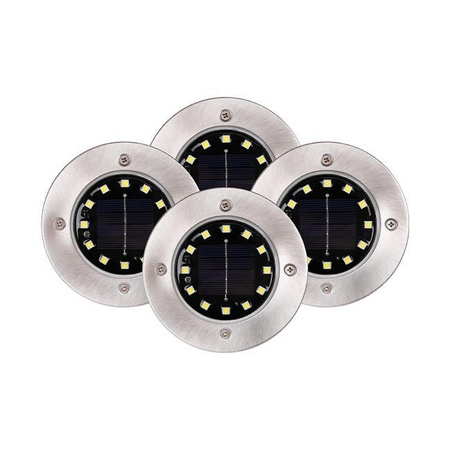 4x Zahradní lampa 12x LED SOLÁRNÍ ZEMNÍ IP54