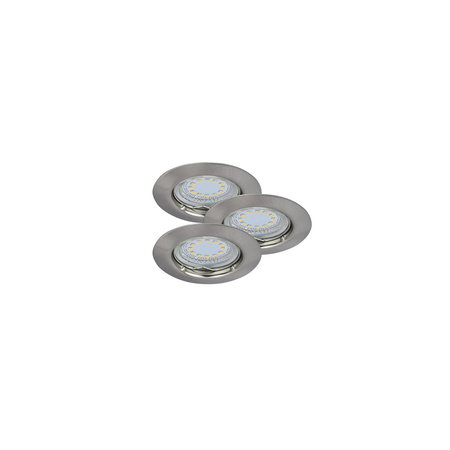 3x skryté bodové svítidlo GU10 3W 240lm 3000K Chrome Classic Lite 1163 Rabalux