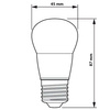 LED kulová žárovka E27 P45 5W = 40W 470lm 2700K Teplá PHILIPS